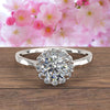 Floral Halo Diamond Engagement Ring in Gold (0.66 ct. tw.) - 02US13